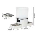 PaWz 6L Automatic Pet Feeder 2 Bowl Food Dispenser - Front View