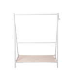 Levede Clothes Rack Wooden Wardrobe White-2006733282632404995