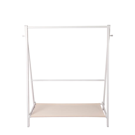 Levede Clothes Rack Wooden Wardrobe White-2006733282632404995