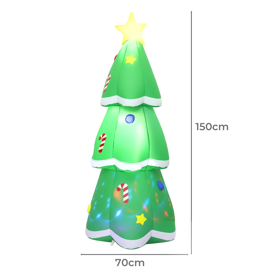 Santaco Inflatable 1.5M Christmas Tree Flashing Light-2006733375825645570