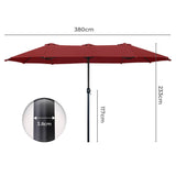 Mountview Big Parasol Patio Umbrella Outdoor Garden - Front View