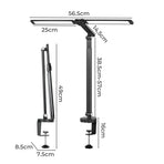 Emitto Double Head LED Desk Lamp Dimmable With Clamp-2018816724576636930