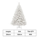 Santaco 2.1M 900 Tips White Christmas Tree-2018816786883022850