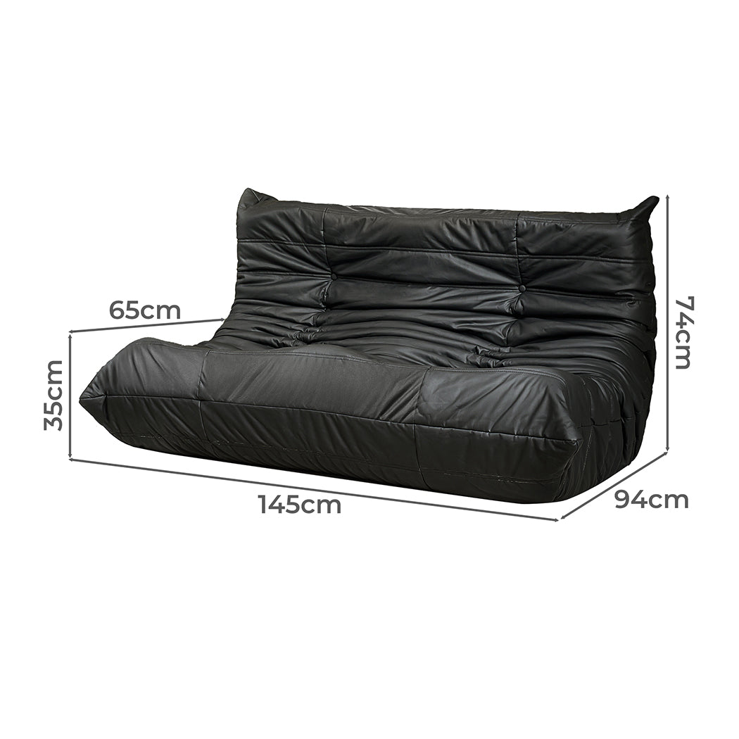 Levede 2 Seaters Floor Sofa Caterpillar Lounge-1954802350195609602