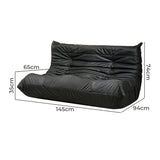 Levede 2 Seaters Floor Sofa Caterpillar Lounge - Front View