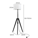 EMITTO Wooden Floor Lamp Modern Tripod Black-2006733079422570498