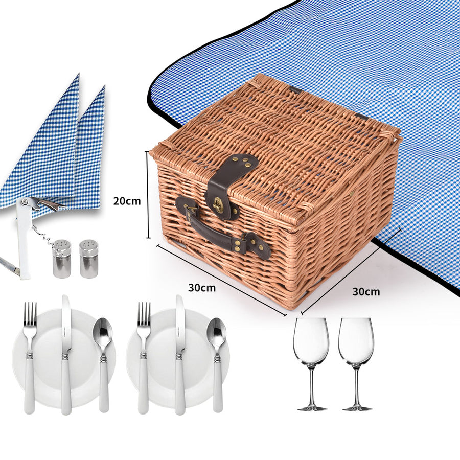 2 Person Picnic Basket Baskets Set Outdoor-2006732947679481858