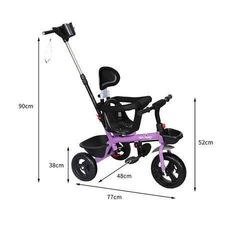 BoPeep Kids Tricycle Ride On Trike Toddler Purple-2006733204148588546