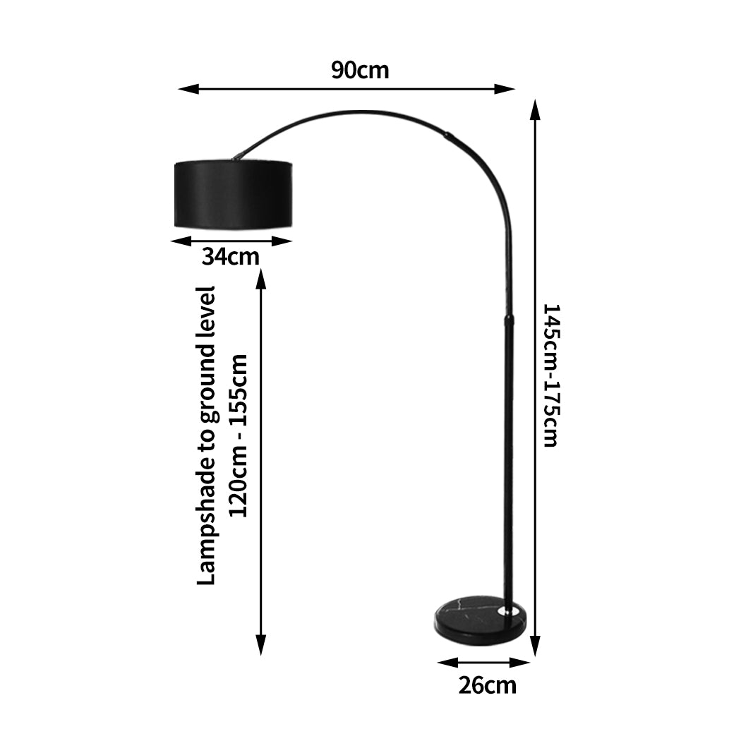 EMITTO Modern LED Floor Lamp Reading Black-2018816817698574338