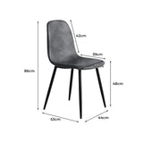 Levede 8x Dining Chairs Kitchen Eames - Front View