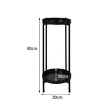 Levede 2 Tier Plant Stand Outdoor Indoor Black Large-2018816746772893698