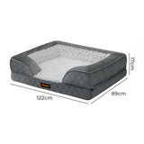 Pawz Orthopedic Memory Foam Pet Bed Dog Washable Mat - Front View