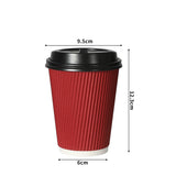 200 Pcs 16oz Disposable Takeaway Coffee Red-2006733304543449090
