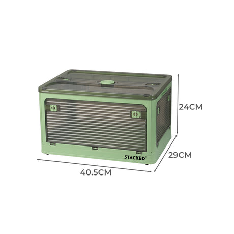 Storage Containers Stackable Lid Clothes S Green Small-1954802600524255234