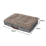 PaWz Dog Calming Bed Pet Cat Removable M Khaki Medium - Front View