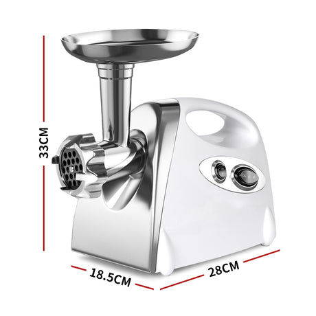 800W Electric Meat Grinder Mincer Sausage White-1954802838345486338