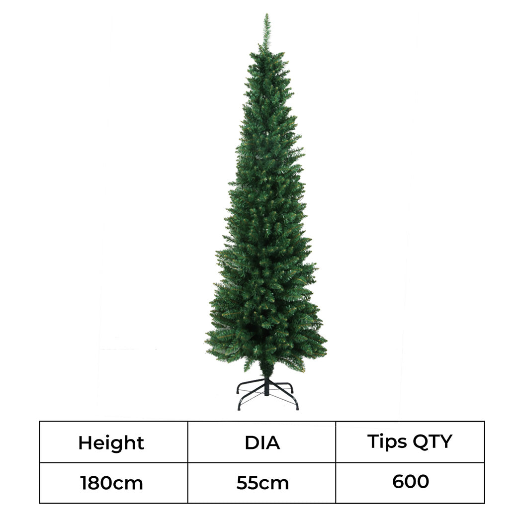 Santaco 1.8M 600Tips Pencil Christmas Tree-2006732745589526530