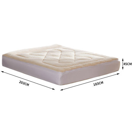 DreamZ Mattress Topper 100% Wool Underlay King-2018816830092742658