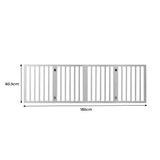 Wooden Pet Gate Dog Fence Retractable White 600x 3MM-2006732964024684546