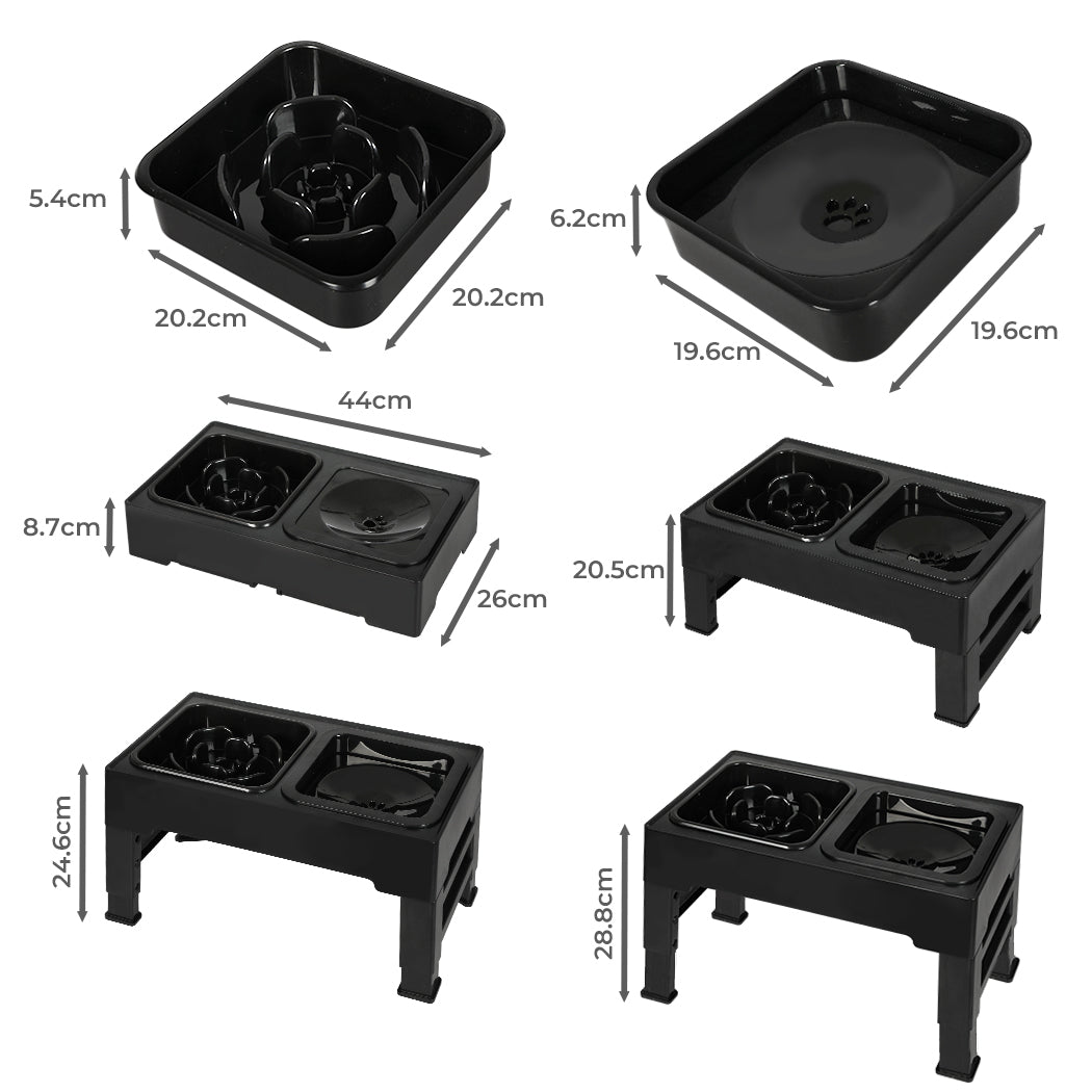 PaWz Elevated Pet Feeder 4 Height Adjustable-2018816696646766594