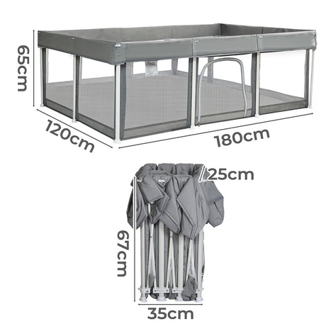 Bopeep Kids Playpen Foldable 120X180-2018816895297392642