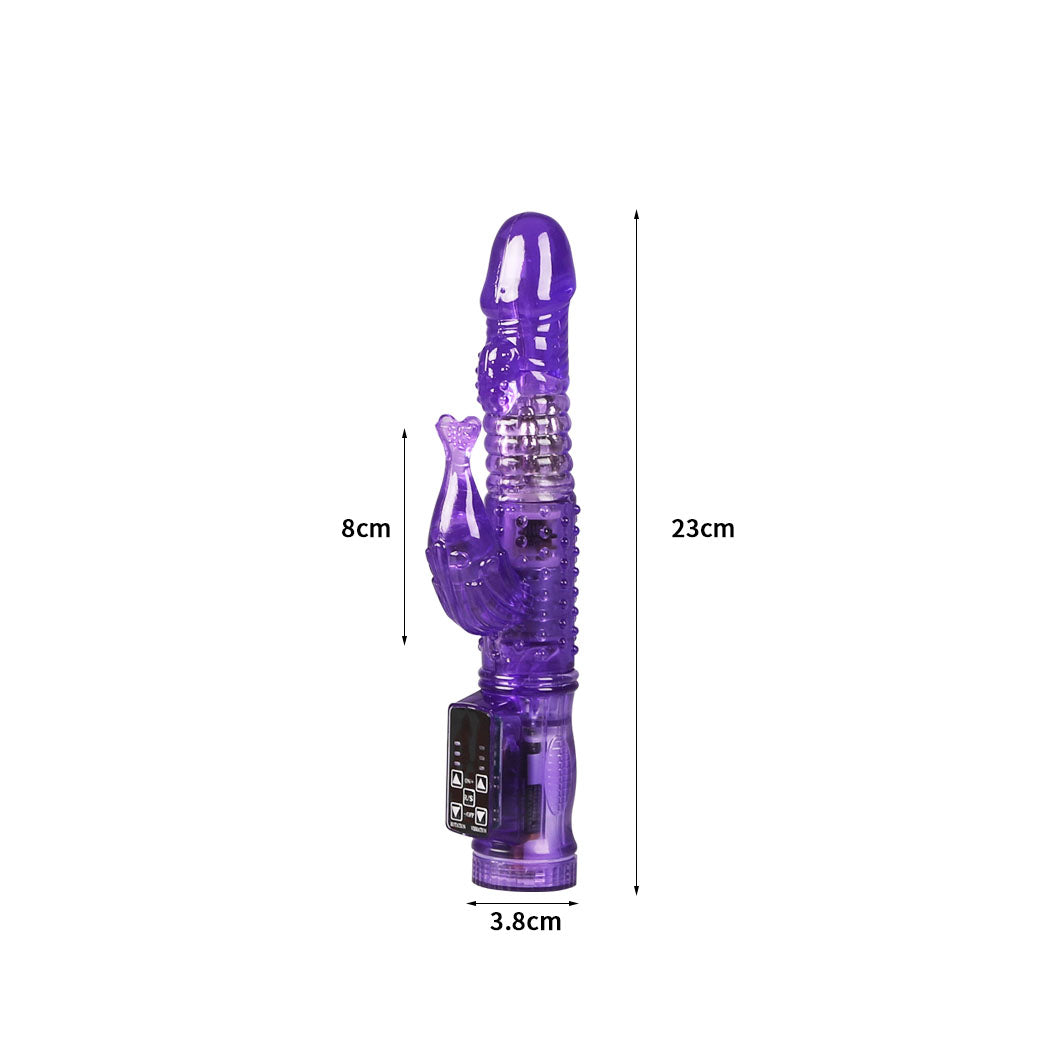 Urway Rabbit Vibrator Multi Speed Rotating Purple-2018816626048241666