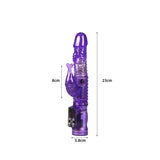 Urway Rabbit Vibrator Multi Speed Rotating Purple - Front View