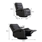 Levede Massage Chair Recliner 360 Swivel Black-2018816942302957570