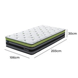 Dreamz King single Cooling Mattress Pocket - Front View