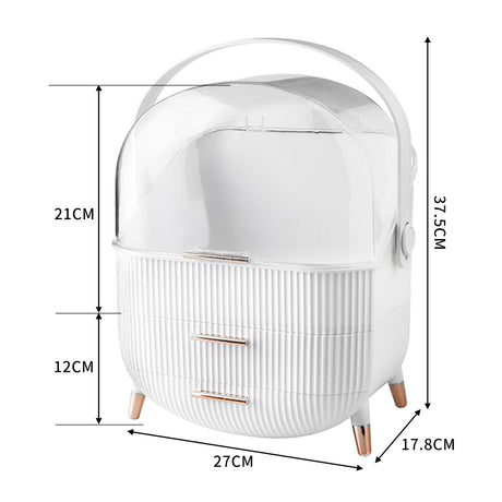 Makeup Organizer Case Drawer Portable White-2006733282275889154