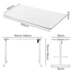 Levede Motorised Standing Desk Height 120cm White 800x 1.5MM-2018816927849385986