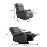 Levede Massage Chair Recliner Chairs Grey - Front View