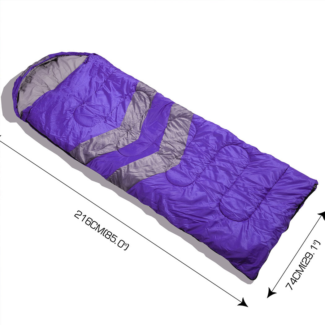 Mountview Single Sleeping Bag Bags Outdoor Purple-2006732920865296386