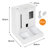 Pawz 2-in-1 Automatic Pet Cat Dog Feeder Water Set - Front View