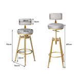 Levede 4x Swivel Bar Stools Kitchen Bar Chair Grey - Front View