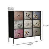 Levede 9 Chest of Drawers Storage Cabinet - Front View