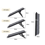 PaWz Adjustable Dog Ramp Height Stair Black - Front View