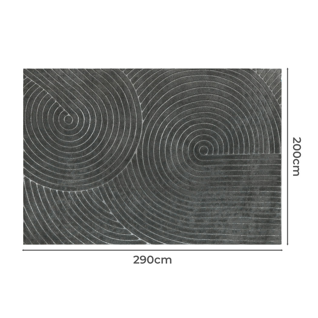 Marlow Floor Rug Soft Polyester Carpet Non Slip Plush Shaggy Rugs Geometric-2006732849432104962