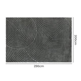 Marlow Floor Rug Soft Polyester Carpet Non Slip Plush Shaggy Rugs Geometric - Front View