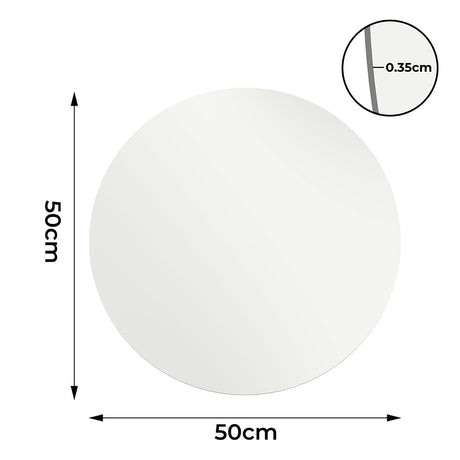 Yezi 50cm Round Wall Mirror Frameless Tempered Glass-2006732738371129346