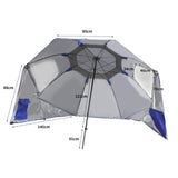 Mountview Beach Umbrella Outdoor Umbrellas Blue 2.13M-2018816743174180866