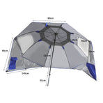 Mountview Beach Umbrella Outdoor Umbrellas Blue 2.13M-2018816743174180866