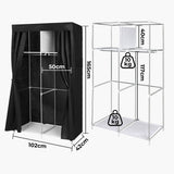 Levede Portable Closet Wardrobe Organizers 102CM - Front View
