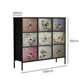 Levede 9 Chest of Drawers Storage Cabinet - Front View