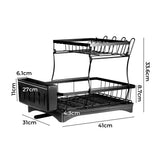 TOQUE Detachable Dish Drying Rack Cutlery Black-2018816695673688066
