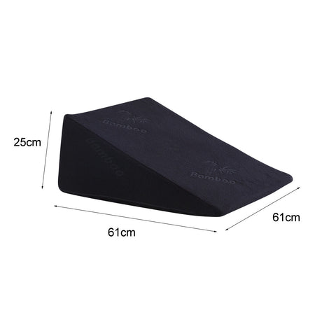 Cool Gel Memory Foam Bed Wedge Pillow Black 25-2006733149995929602