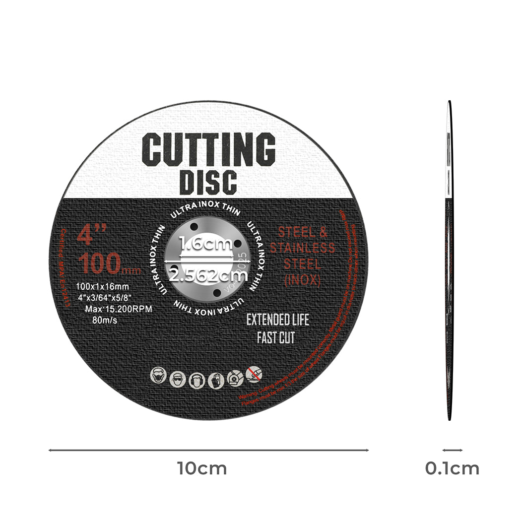 Traderight Cutting Discs 100mm 4" Thin-2018816716481630210