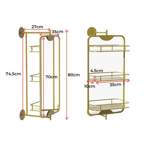 Yezi 360? Swivel Bathroom Wall Mirrors with Storage-1954803008793612290