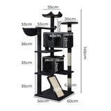 Pawz Cat Tree Scratching Post Scratcher 145cm Climbing-2006733423846232066