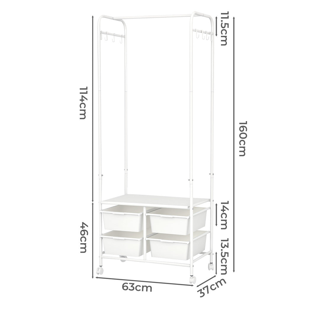 Levede 63CM Clothes Rack Stand Heavy Duty Hanging-1954802470521802754